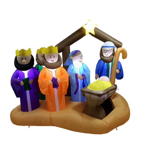 Presepe gonfiabile con luci - con,