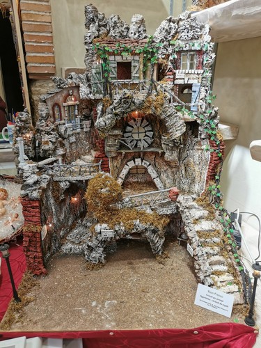 Presepe sughero legno con - presepe,