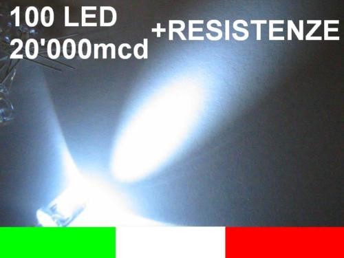 100 luci led bianchi - 100,