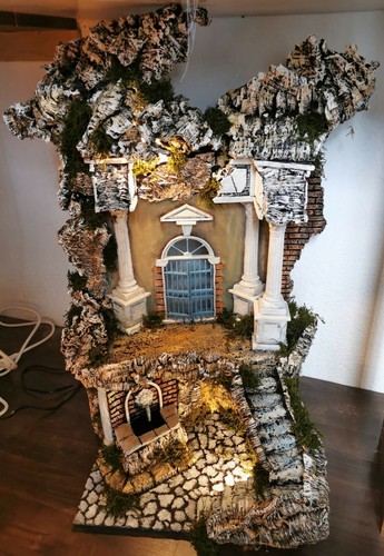 Presepe sughero legno con - presepe,