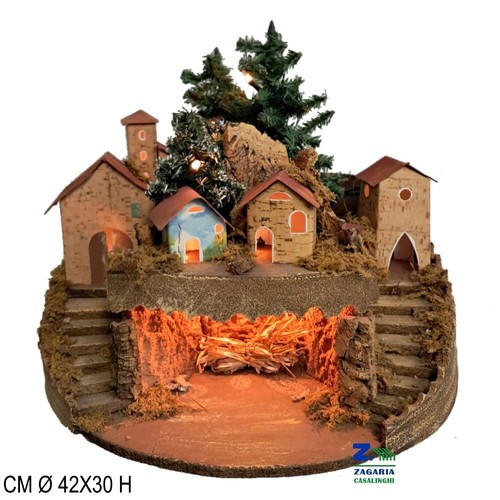 Paesaggio base tonda con - paesaggio, su
